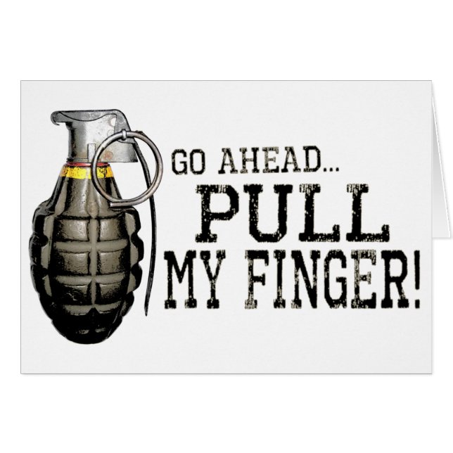 Cartão Puxe meu dedo (Frente Horizontal)