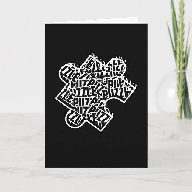 Cartão Puzzle Jigsaw Puzzle Hobby Game (Frente)