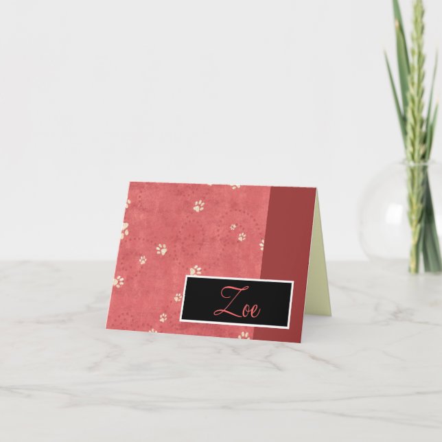 Cartão Pw imprime placa de nota com nome (Frente)