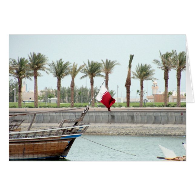 Cartão Qatar de dhow (Frente Horizontal)