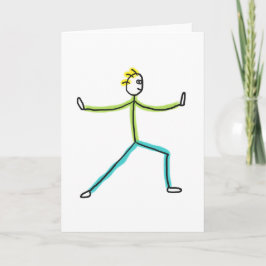 Cartão Qigong Stickman