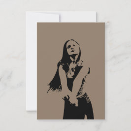 Cartão Qr Code Fashionable Black Dancing Girl