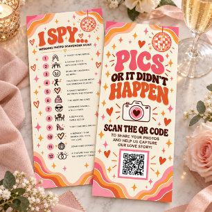 Cartão QR de Caça ao Tesouro de Fotos de Casamento