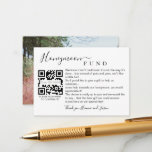 Cartão Qr de lua de mel com foto<br><div class="desc">O cartão de casamento com o código QR e a sua fotografia no verso.</div>