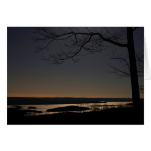 Cartão Quabbin Reservoir por Moonlight