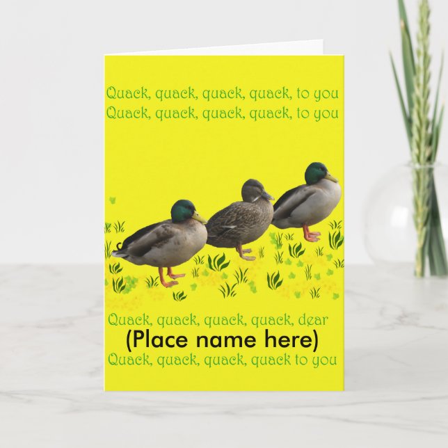 Cartão Quacking good birthday card (Frente)