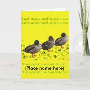 Cartão Quacking good birthday card