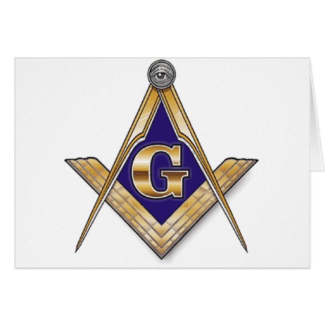 Cartão Quadrado azul discreto & compassos (Frente Horizontal)