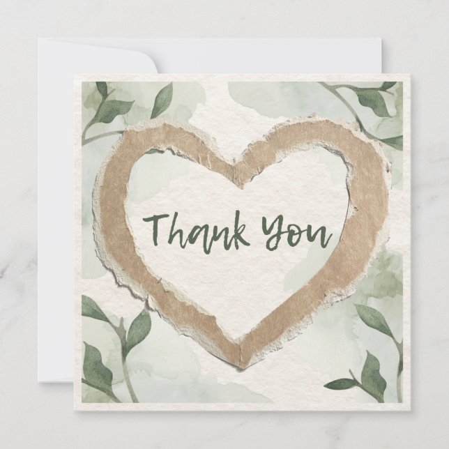 Cartão quadrado de agradecimento (Frente)