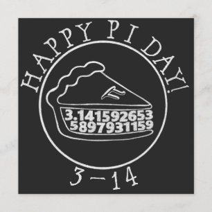 Cartão quadrado de café prateado Feliz Pi