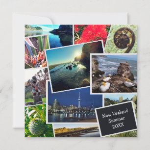 Cartão Quadrado de Colagem de Fotos Personalizadas