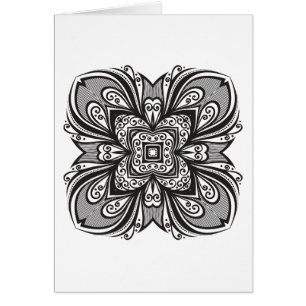 Cartão Quadrado preto de Deco inspirado