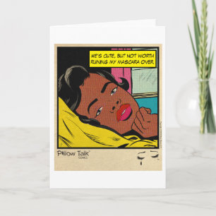 Cartão Quadrinho de Romance Vintage Retrô: Conversa na Ca
