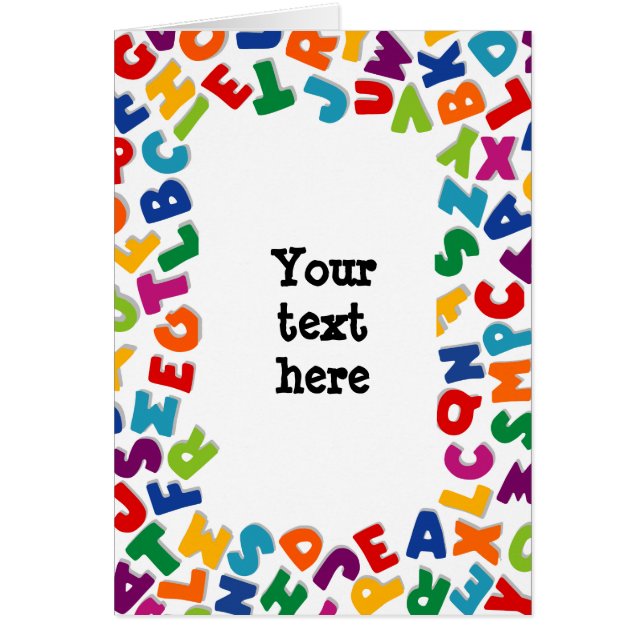 Cartão Quadro alfabético (Frente)