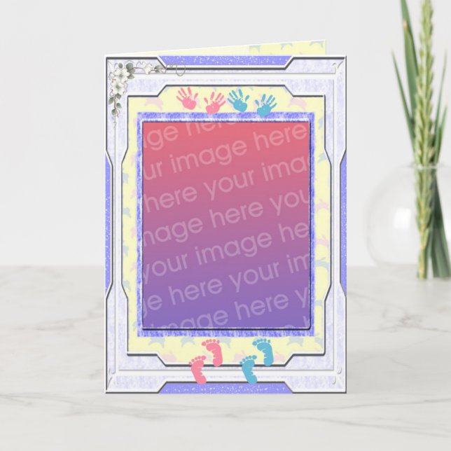 Cartão Quadro de Fotografias para Bebês (Frente)