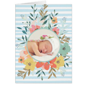 Cartão Quadro de Fotografias Personalizadas Floral de bon