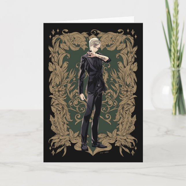 Cartão Quadro de Ornamentado Anime Draco Malfoy (Frente)