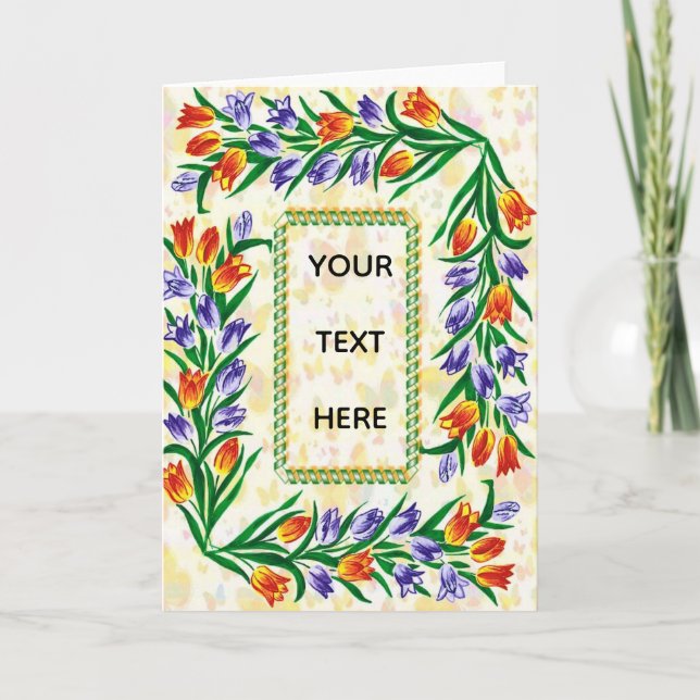 Cartão quadro floral (Frente)