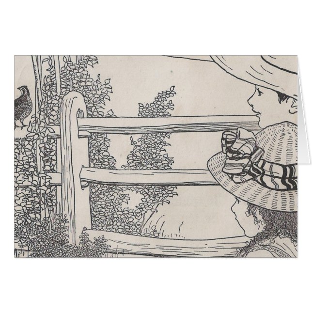 Cartão Quail on A Rail (Frente Horizontal)