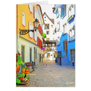 Cartão Quaint Austrian Street