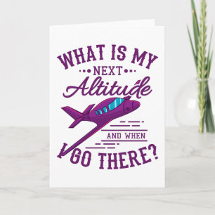 Cartão Qual é o meu próximo piloto de aviação altitude en