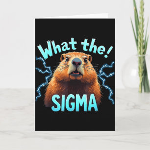 Cartão Qual Sigma Meme Vintage Woodchuck Para Amante do G