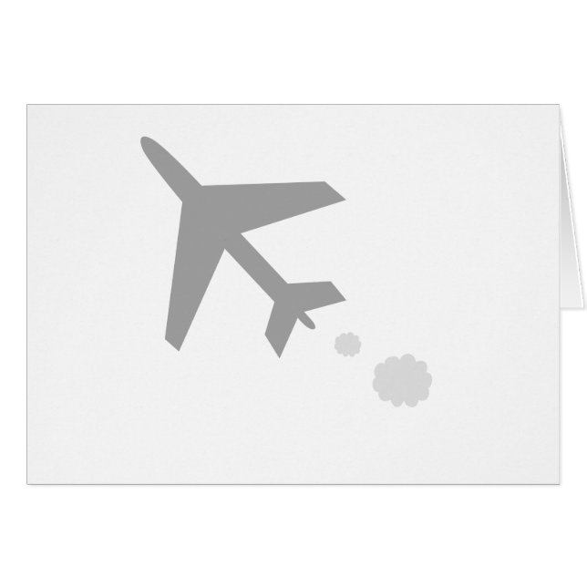 Cartão qualquer coisa avião; plano (Frente Horizontal)