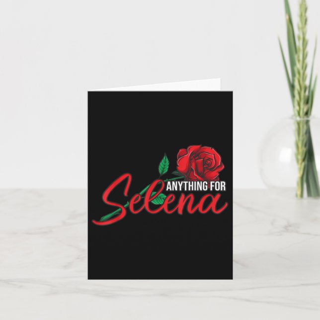Cartão Qualquer coisa Selenas, Rosas, Rainha de Tejano, S (Frente)