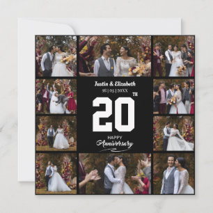 Cartão Qualquer Colagem de Fotos Feliz Aniversário 10