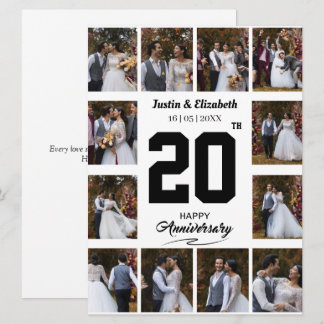 Cartão Qualquer Colagem de Fotos Feliz Aniversário 12