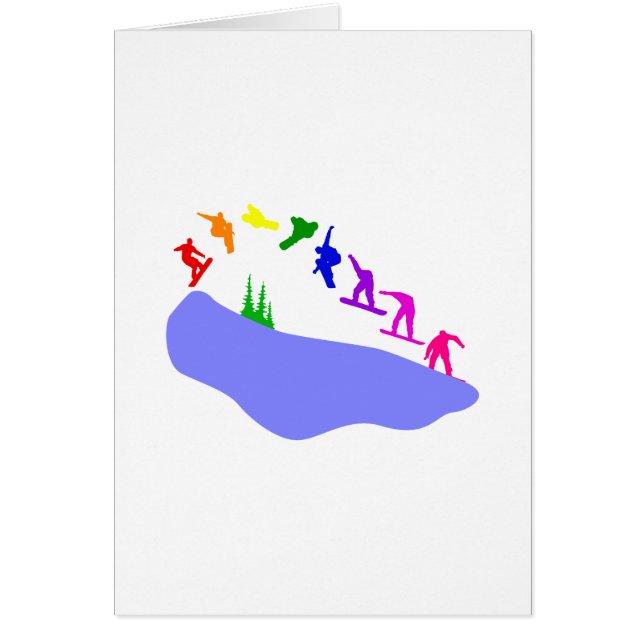 Cartão Qualquer um pode Snowboard (Frente)