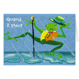 Cartão Quand il pleut, porquoi pas danser?