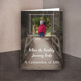 Cartão Quando a Jornada Termina o Boletim Memorial