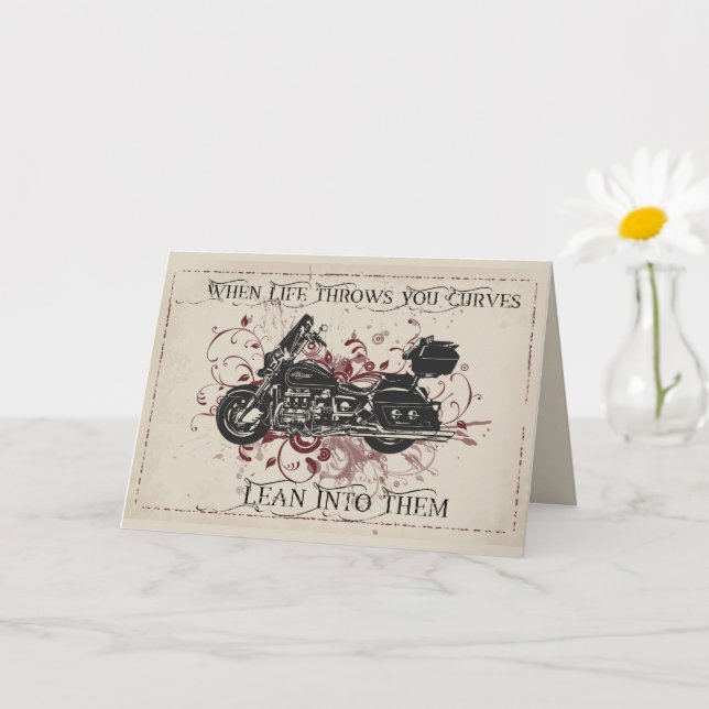 Cartão Quando a Vida Lança Curvas Encorajamento (Planta pequena)