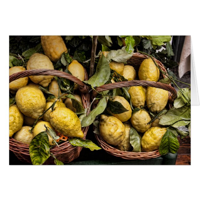 Cartão Quando a vida lhe dá limões, faça Limoncello (Frente Horizontal)