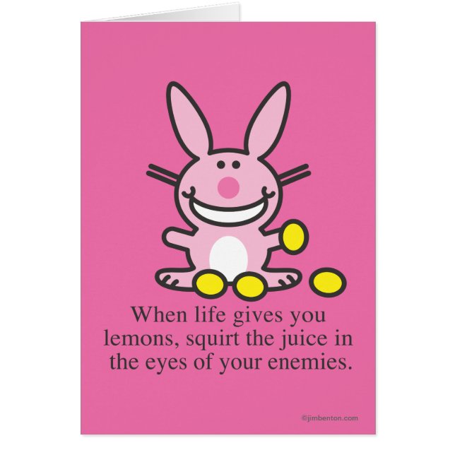 Cartão Quando a vida lhe der limões (Frente)