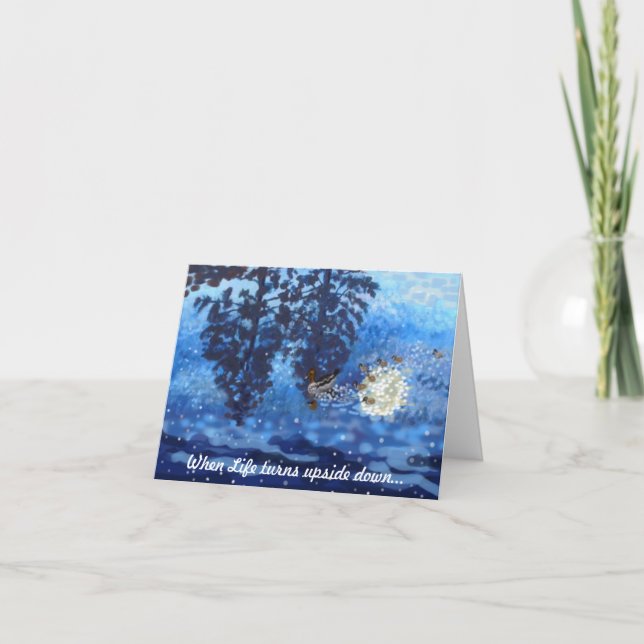 Cartão Quando a vida se vira de cabeça para baixo (Frente)