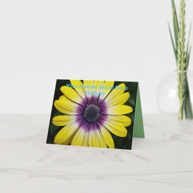 Cartão Quando alguém especial faz aniversário (Frente)