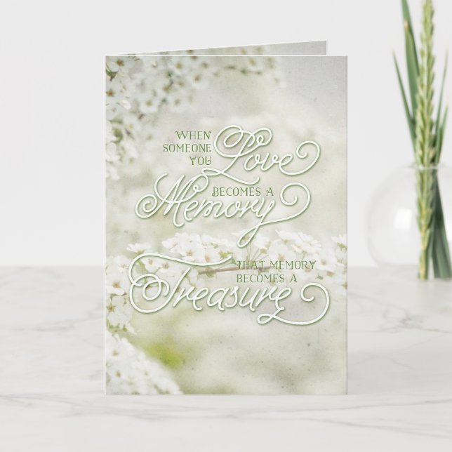 Cartão Quando alguém que você ama se torna uma memória pr (Frente)