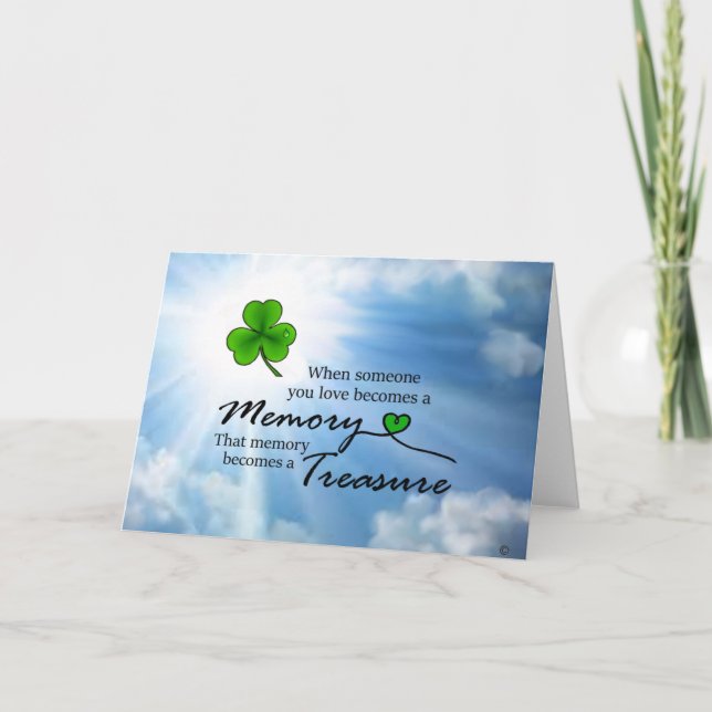 Cartão Quando alguém você solta, Shamrock (Frente)