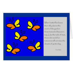 Cartão Quando as borboletas sairem