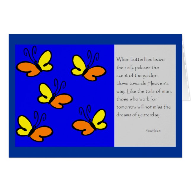 Cartão Quando as borboletas sairem (Frente Horizontal)