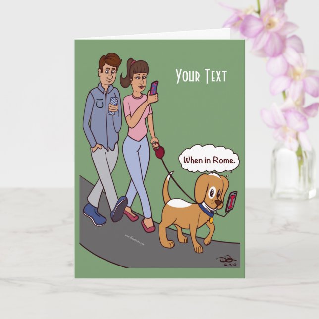 Cartão Quando Em Roma, Folheto De Saudação (Orquídea)