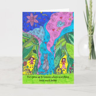 Cartão - quando o gato de estimação morre - macho