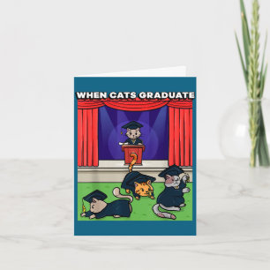Cartão Quando os gatos se formam meme engraçado de format