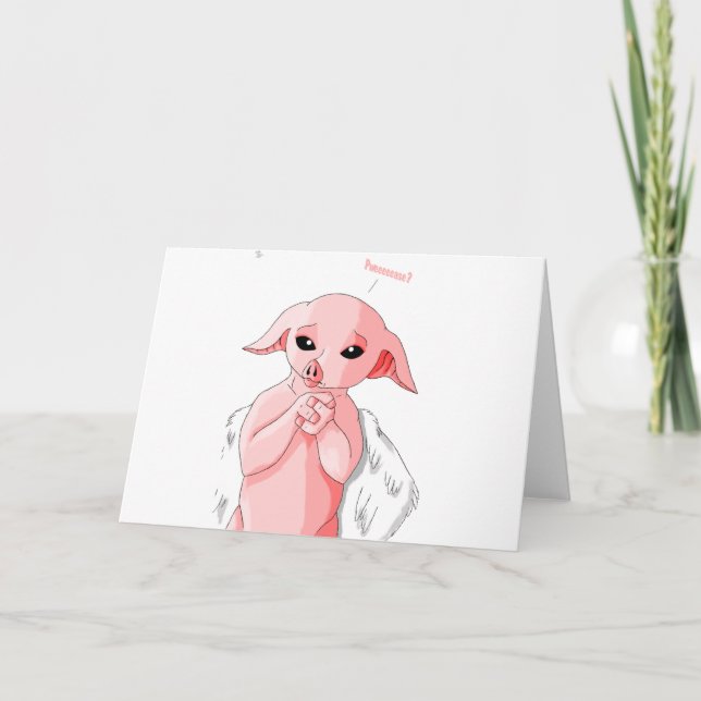 Cartão Quando os suínos voam (Frente)