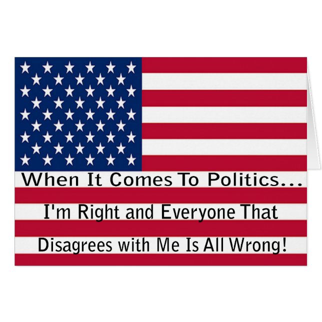 Cartão Quando Se Trata De Política (Frente Horizontal)