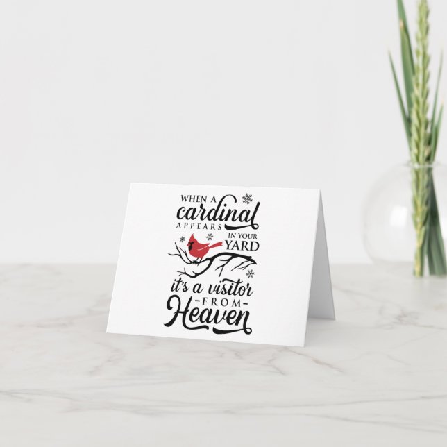 Cartão Quando um Cardinal está no seu quintal BLANK Cartã (Frente)