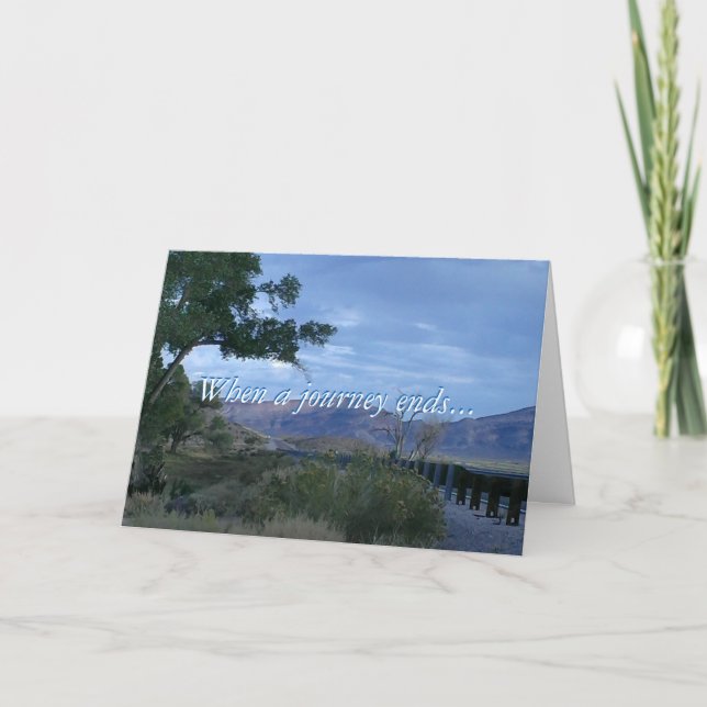 Cartão Quando uma jornada termina (Frente)