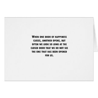 Cartão Quando uma porta se fechar